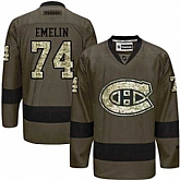 Glued Montreal Canadiens #74 Alexei Emelin Green Salute to Service NHL Jersey,baseball caps,new era cap wholesale,wholesale hats
